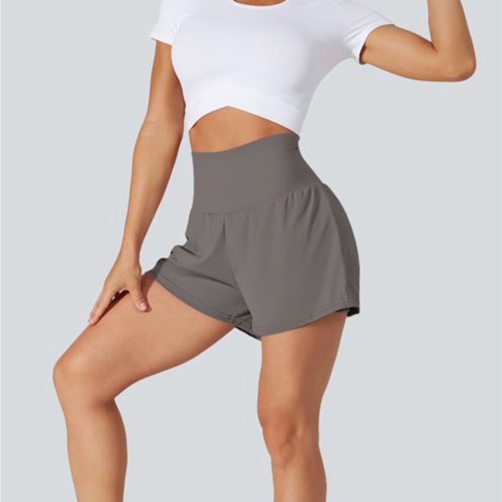 HALARA Women's High-Waisted Charcoal Shorts